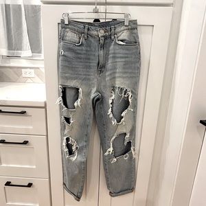 Urban Outfitters Distressed Mom High Rise Jeans